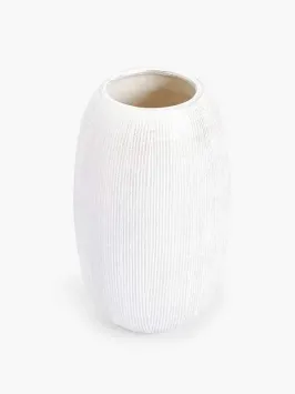 Portsea Portsea Lines Clay Vase in White
